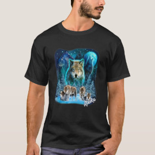 Alaska State Pride Alaska Northern Lights Alaskan  T-Shirt