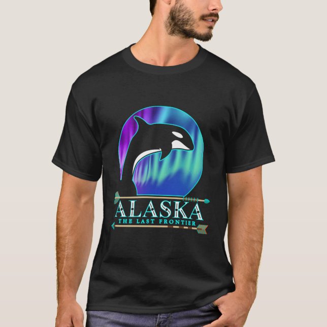 Alaska State Pride Alaska Northern Lights Alaskan  T-Shirt (Front)