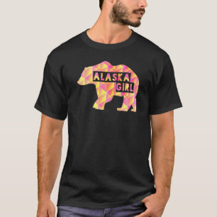 Alaska State Pride Proud Alaskan Pink Grizzly Bear T-Shirt