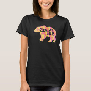 Alaska State Pride Proud Alaskan Pink Grizzly Bear T-Shirt