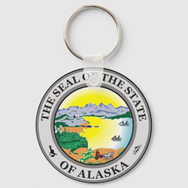 Alaska State Seal Keychain (Front)