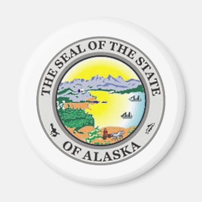 Alaska State Seal Magnet (Front)