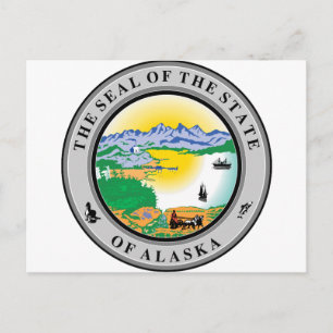 Alaska State Seal Postcard