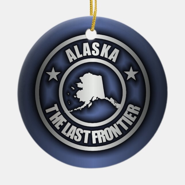 "Alaska Steel" Decorative Ornaments (Blue) (Front)