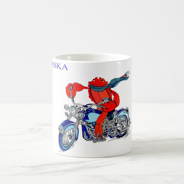 Alaska Style King Crab Motorcycle Coffee Mug (Center)