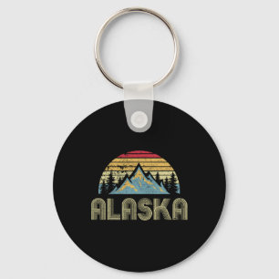 Alaska Tee - Retro Vintage Mountains Nature Hiking Key Ring