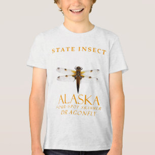 Alaska Territory Insect The Four Spot Skimmer  Tri-Blend Shirt