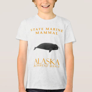 Alaska Territory Marine Mammal The Bowhead Whale Tri-Blend Shirt