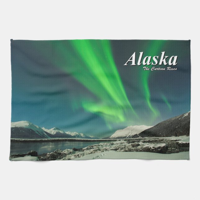 Alaska The Curtain Rises Tea Towel (Horizontal)