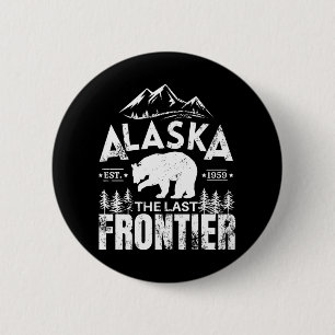 Alaska The Last Frontier 6 Cm Round Badge