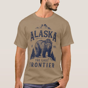 Alaska The Last Frontier Bear Home Men Women T-Shirt