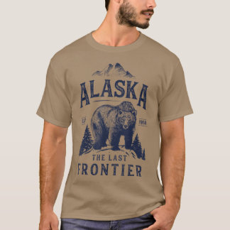 Alaska The Last Frontier Bear Home Men Women T-Shirt
