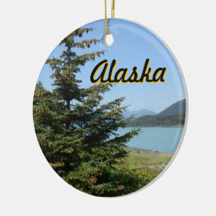 Alaska. The last frontier.  Ceramic Tree Decoration