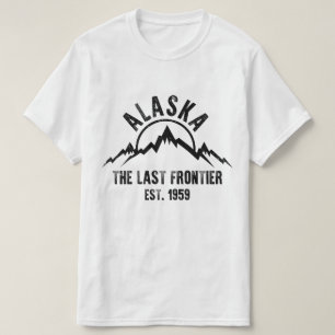 Alaska The Last Frontier Est 1959 Mountains Nature T-Shirt