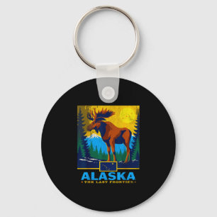 Alaska the last frontier moose wildlife travel key ring
