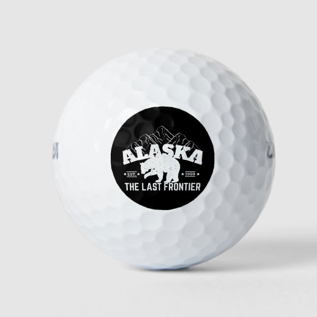 Alaska The Last Frontier Polar Bear Golf Balls (Front)