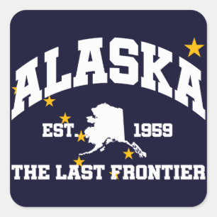 Alaska,The Last Frontier Square Sticker