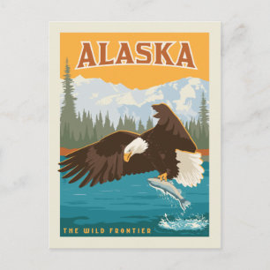 Alaska The Wild Frontier - Eagle Postcard