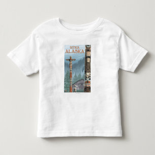 Alaska Totem Poles - Sitka, Alaska Toddler T-Shirt