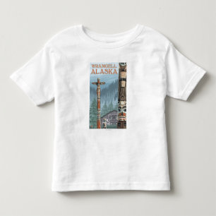Alaska Totem Poles - Wrangell Alaska Toddler T-Shirt