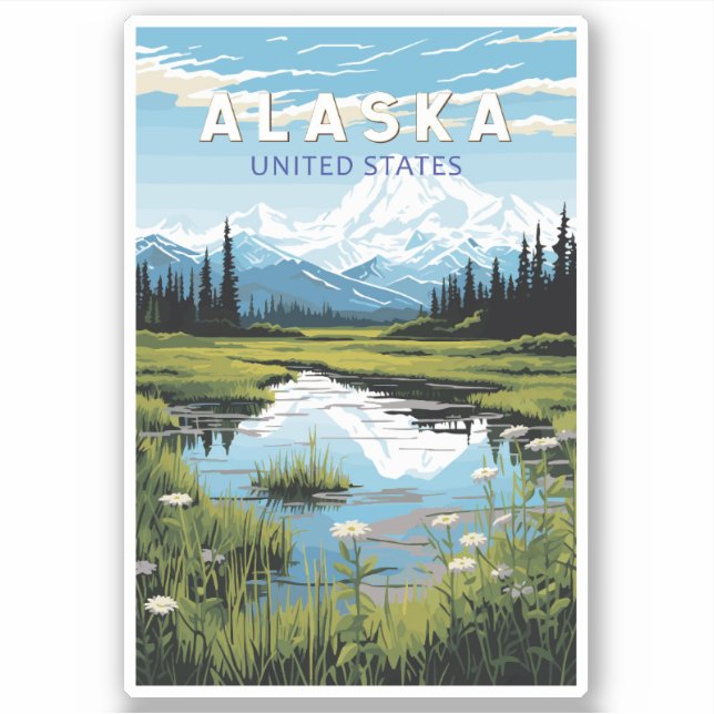 Alaska Travel Art Vintage (Front)