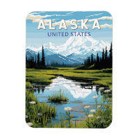 Alaska Travel Art Vintage