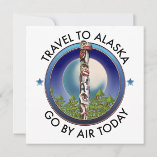 Alaska travel logo invitation