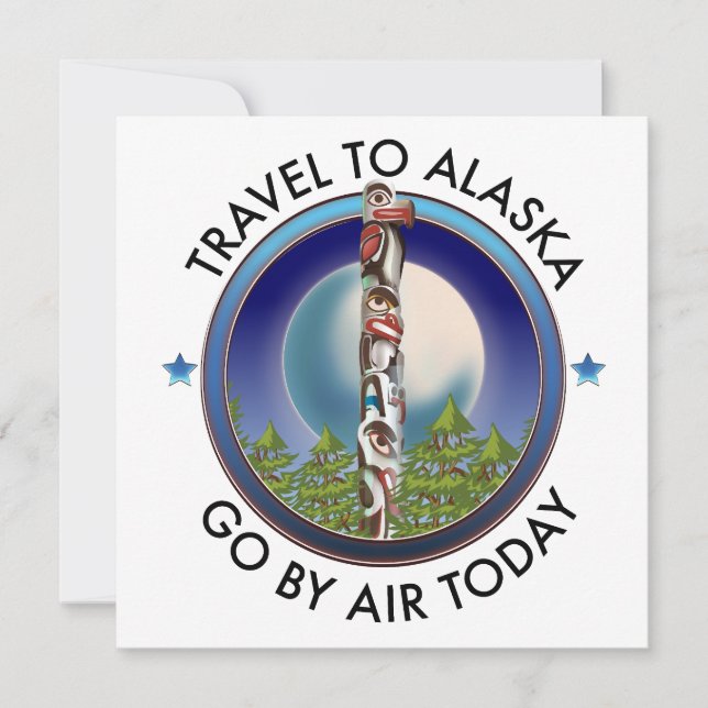 Alaska travel logo invitation (Front)