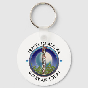 Alaska travel logo key ring