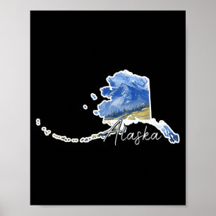Alaska travel nature lover outdoor and adventure poster