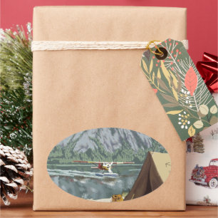 Alaska Travel Oval Sticker