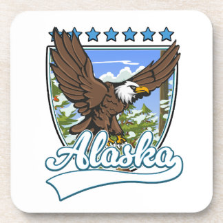 Alaska Travel Patch Coaster