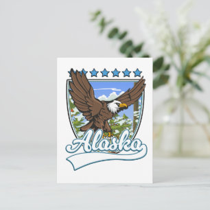 Alaska Travel Patch Holiday Postcard
