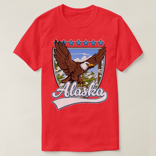 Alaska Travel Patch T-Shirt (Design Front)
