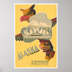 Alaska Travel Poster Canadian Pacific Railroad
