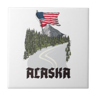 Alaska Travel Poster Tile