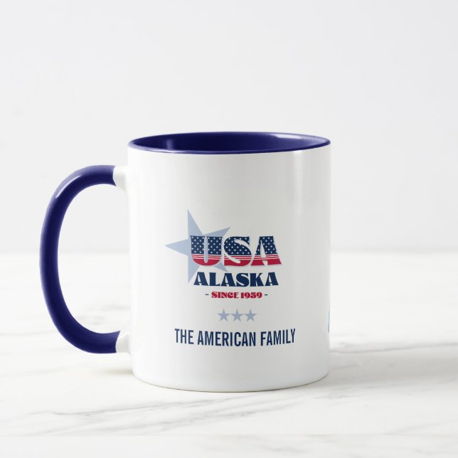Alaska USA 1959 Personalised Mug (Left)