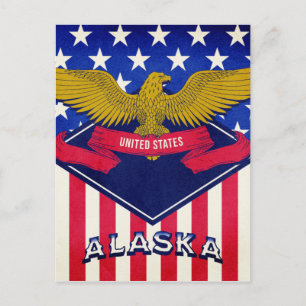 Alaska USA Flag Postcard