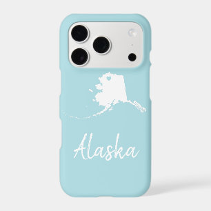 Alaska usa state map with heart shape design