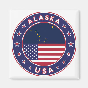 Alaska, USA States, Alaska t-shirt, Alaska sticker Magnet