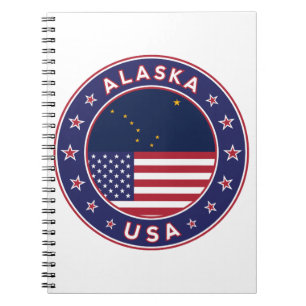 Alaska, USA States, Alaska t-shirt, Alaska sticker Notebook