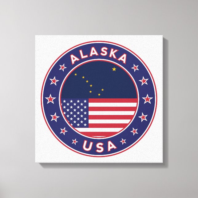 Alaska, USA States Canvas Print (Front)