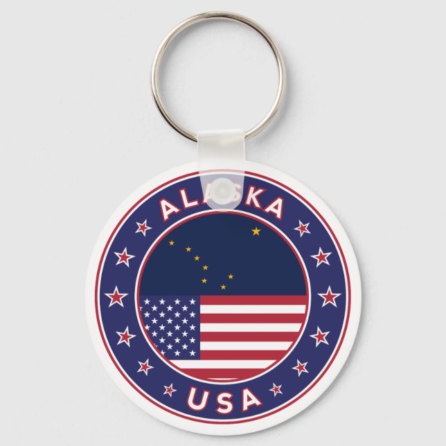 Alaska, USA States Key Ring (Front)