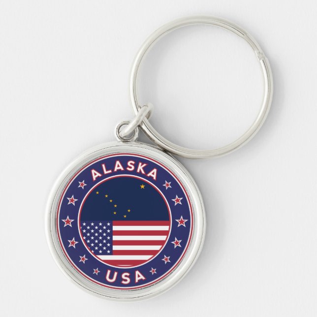 Alaska, USA States Key Ring (Front)