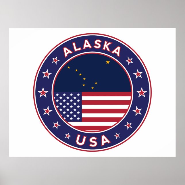 Alaska, USA States Poster (Front)