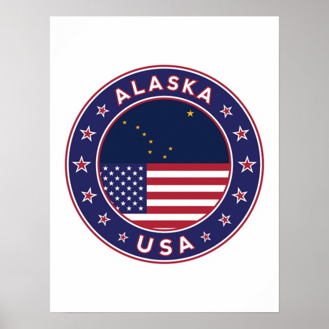 Alaska, USA States Poster (Front)