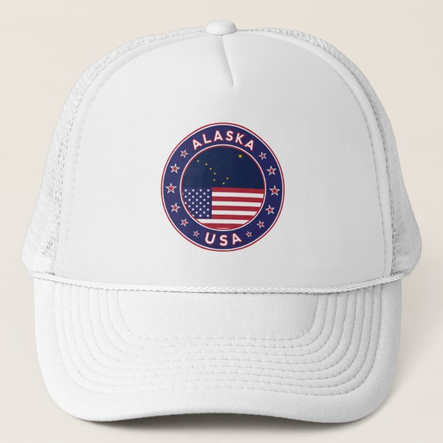 Alaska, USA States Trucker Hat (Front)