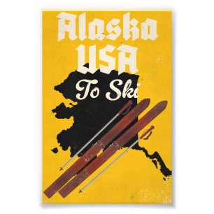 Alaska USA To Ski Photo Print