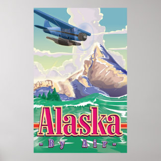 Alaska USA vintage travel poster. Poster