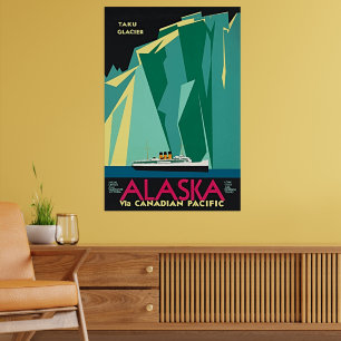 Alaska via Canadian Pacific - Taku Glacier Poster